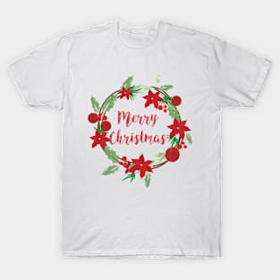 Lovely Merry Christmas Wreath T-Shirt